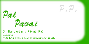 pal pavai business card